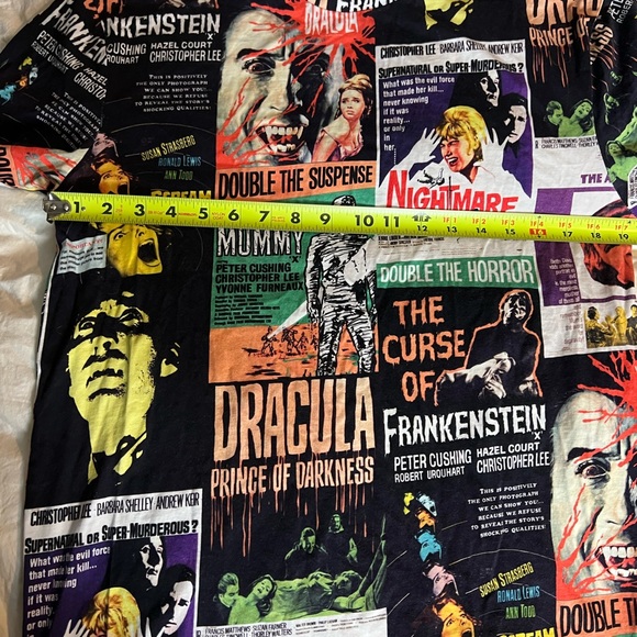 Vintage Horror Movie allover print tee shirt - Picture 5 of 6